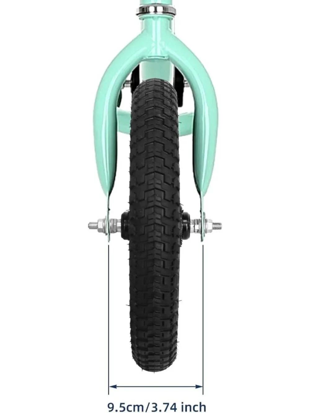 Kids Bike Front Wheels Replacement - Solid Rubber Tire & Inner Tube, 12-20 Inch